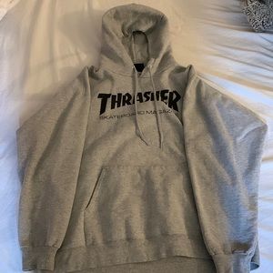 Grey Thrasher (skateboard magazine) grey hoodie